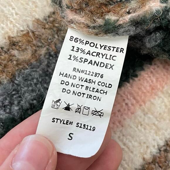 Mustard Seed‎ Cropped Striped Fluffy Sweater Size S - Picture 7 of 7